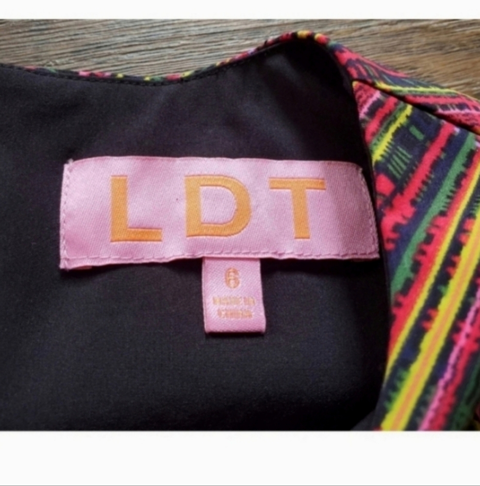 NEW LDT Orange Ivonne Pink Plaid Purple Green Mini Dress - Picture 3 of 11